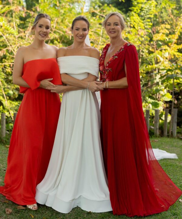 Mãe de noiva vermelho usado